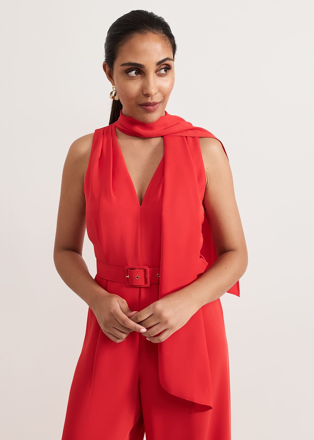 Petite Elika Red Jumpsuit Phase Eight UK