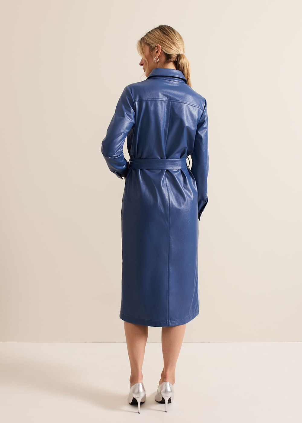 Leather midi dress uk online