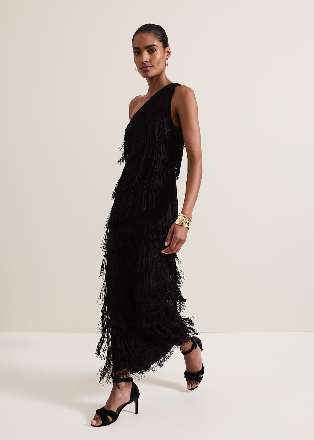 Fringe shoulder dress top