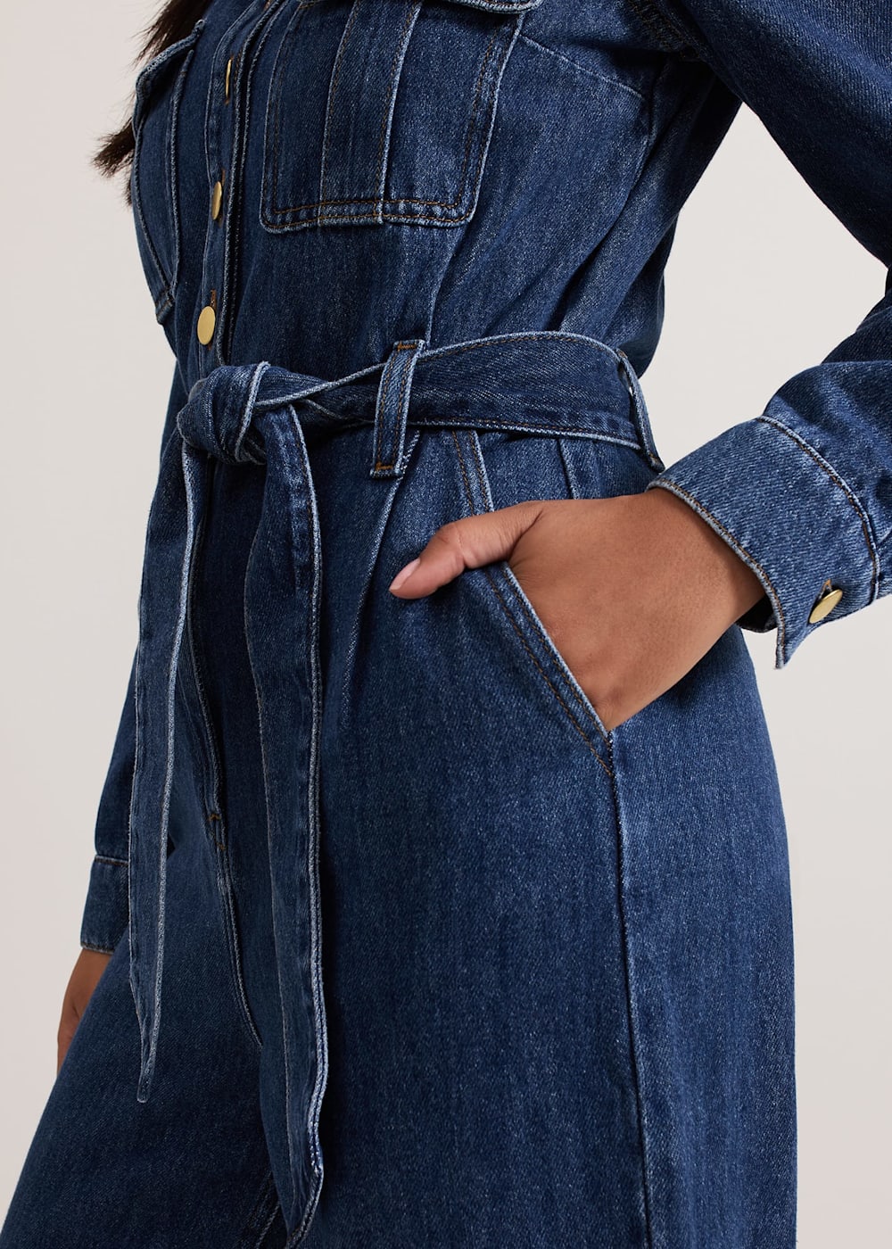 Petite denim jumpsuit uk deals