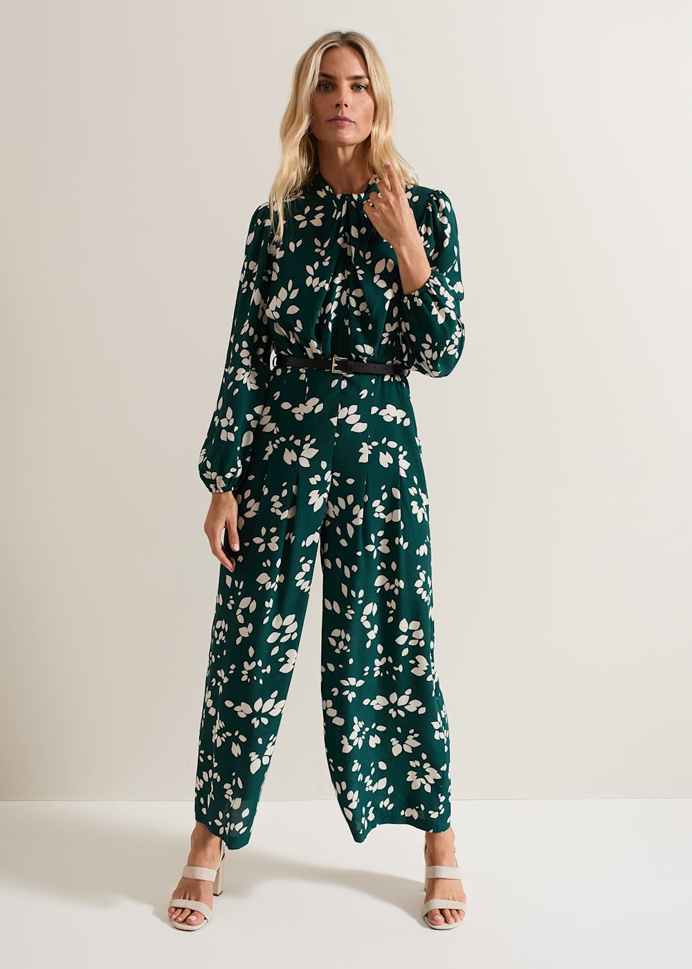 Micaela Green Twist Neck Jumpsuit Phase Eight UK
