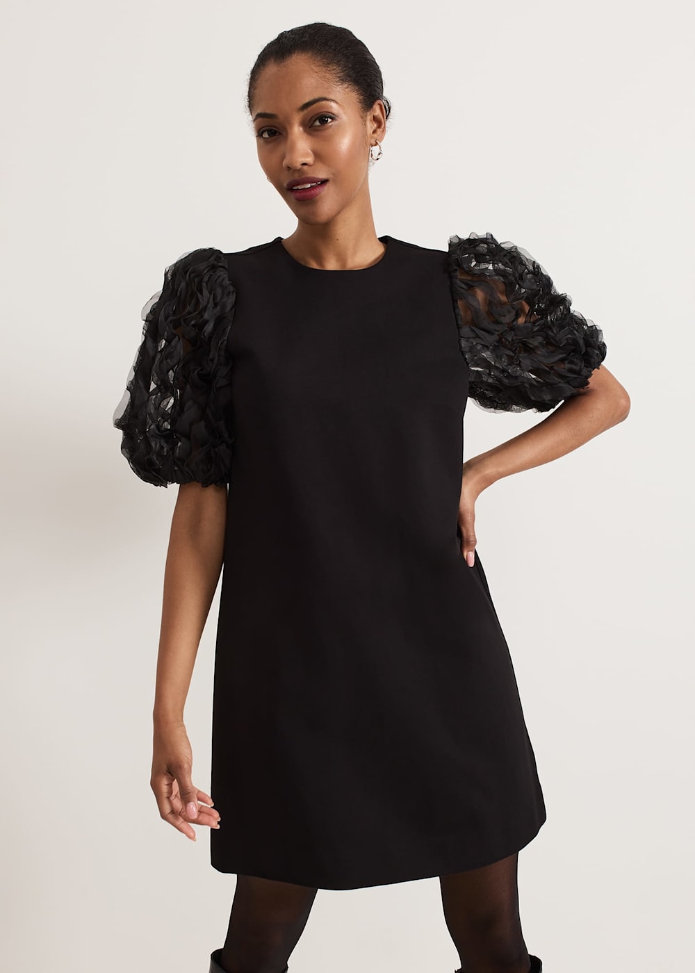 Aida Black Shift Dress Phase Eight UK