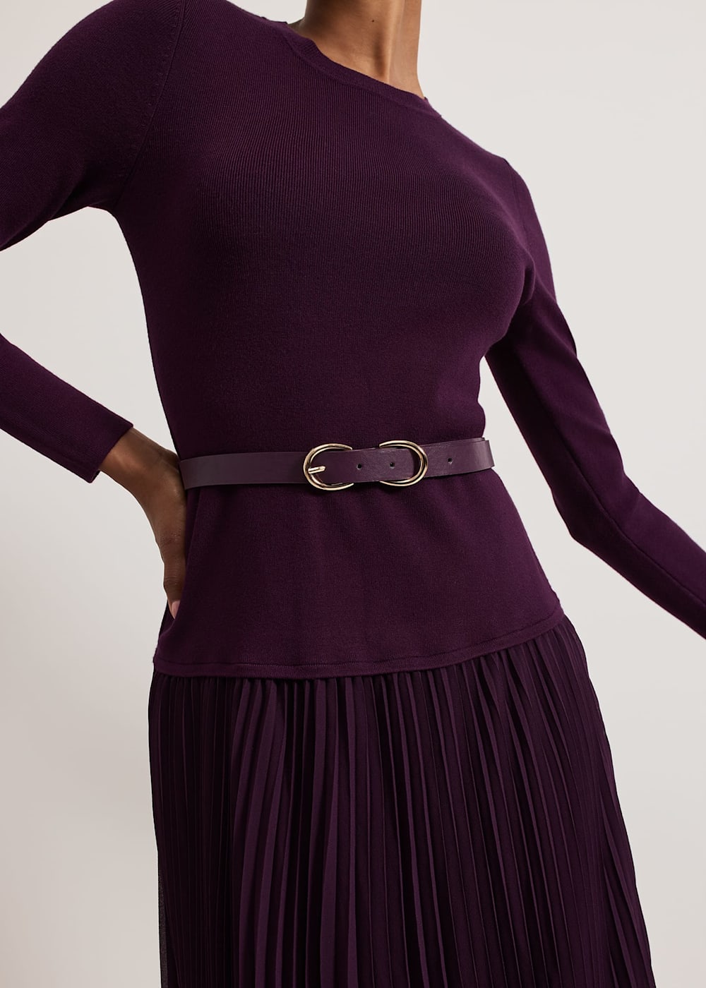 Kai Satin Knitted Dress | Phase Eight UK |
