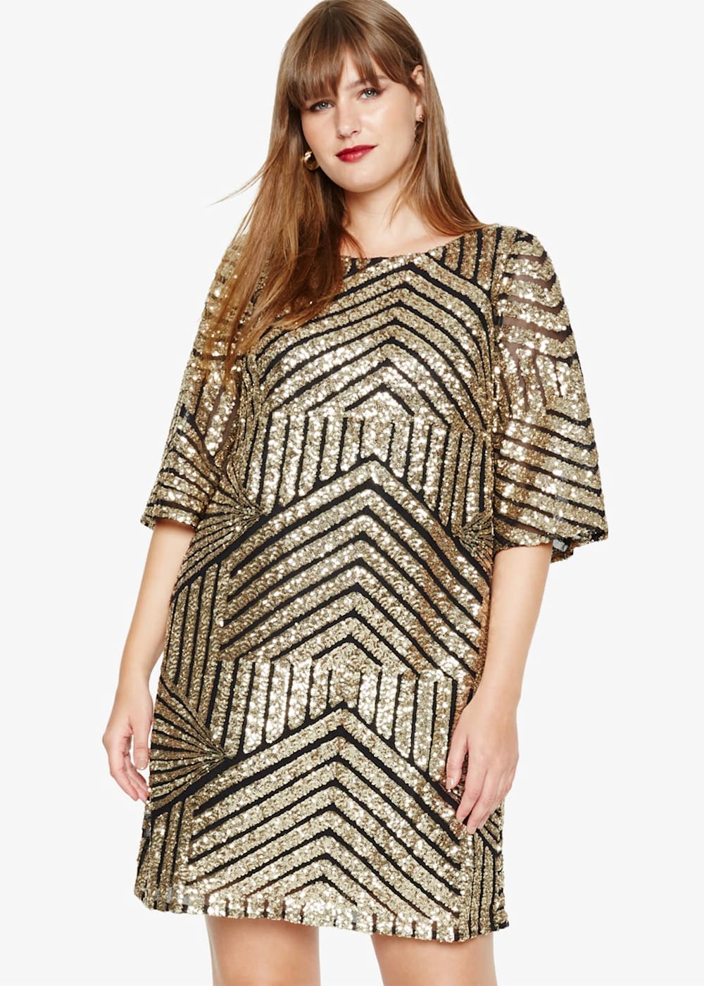 Plus size sequin tunic dress shop