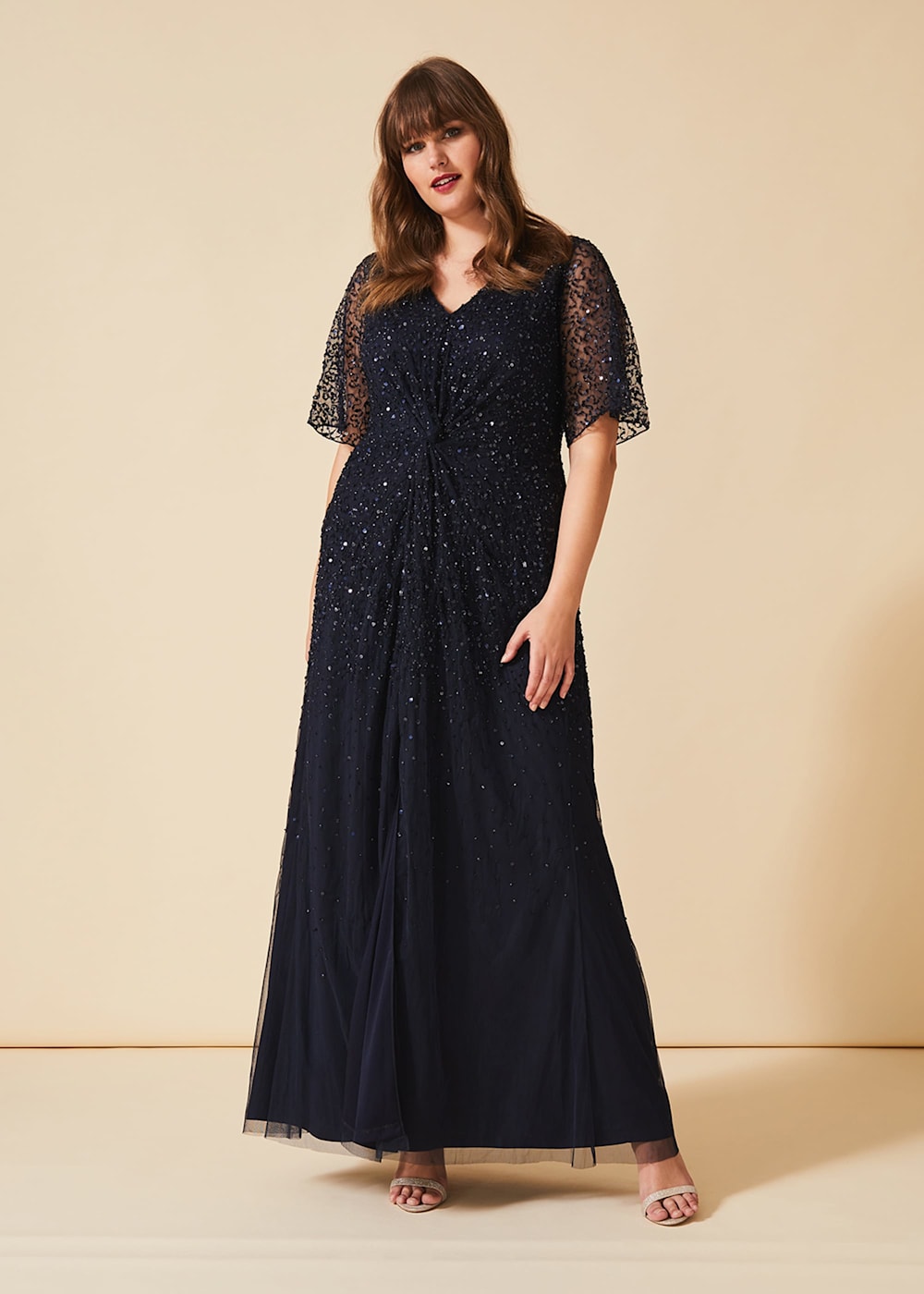 Plus size sequin maxi dress online
