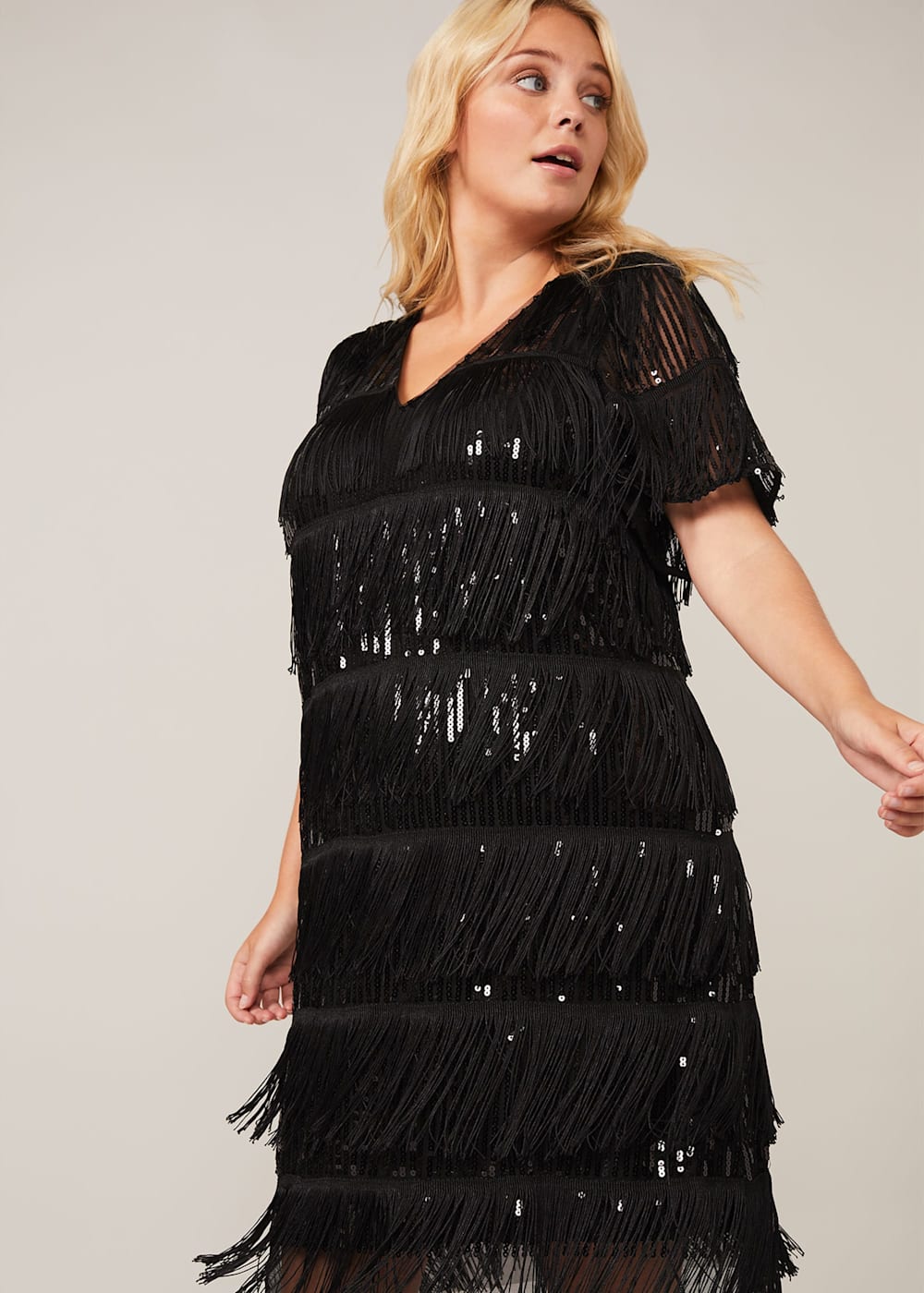 Fringe dress size 16 outlet