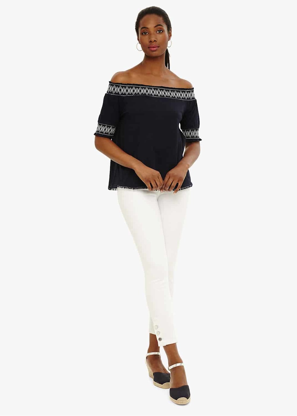 Bess Cotton Bardot Top Phase Eight UK