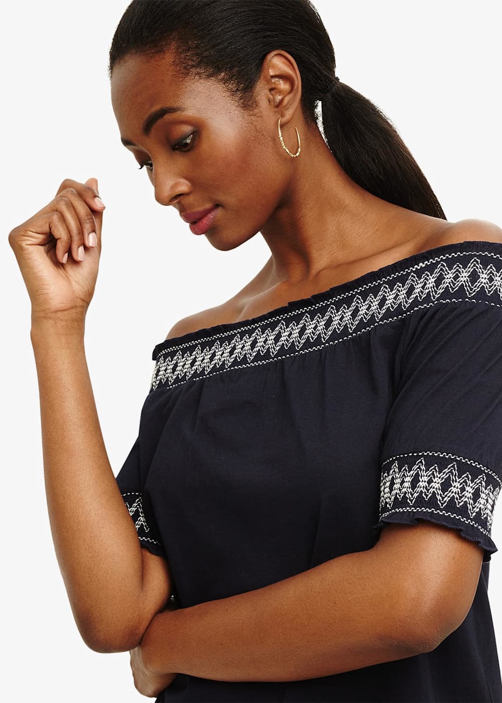 Cotton bardot top clearance