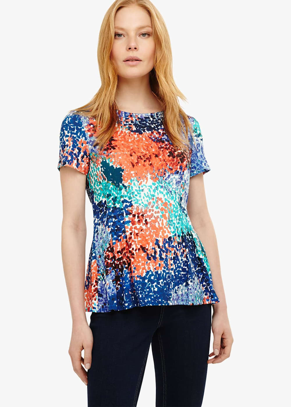 Pleated peplum top cheap