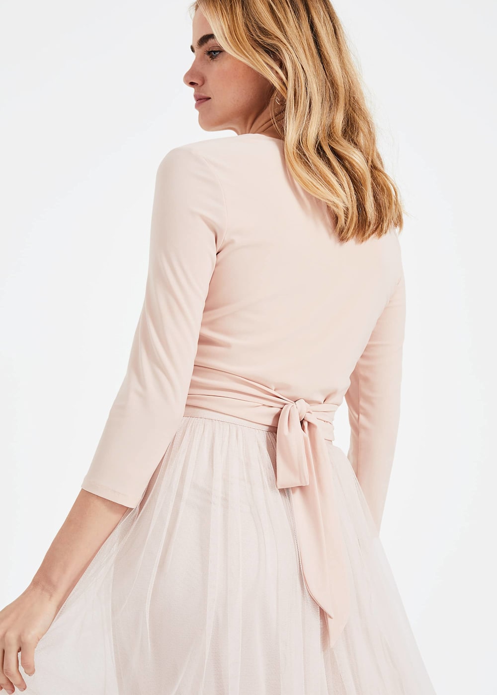 Pink ballet wrap top discount