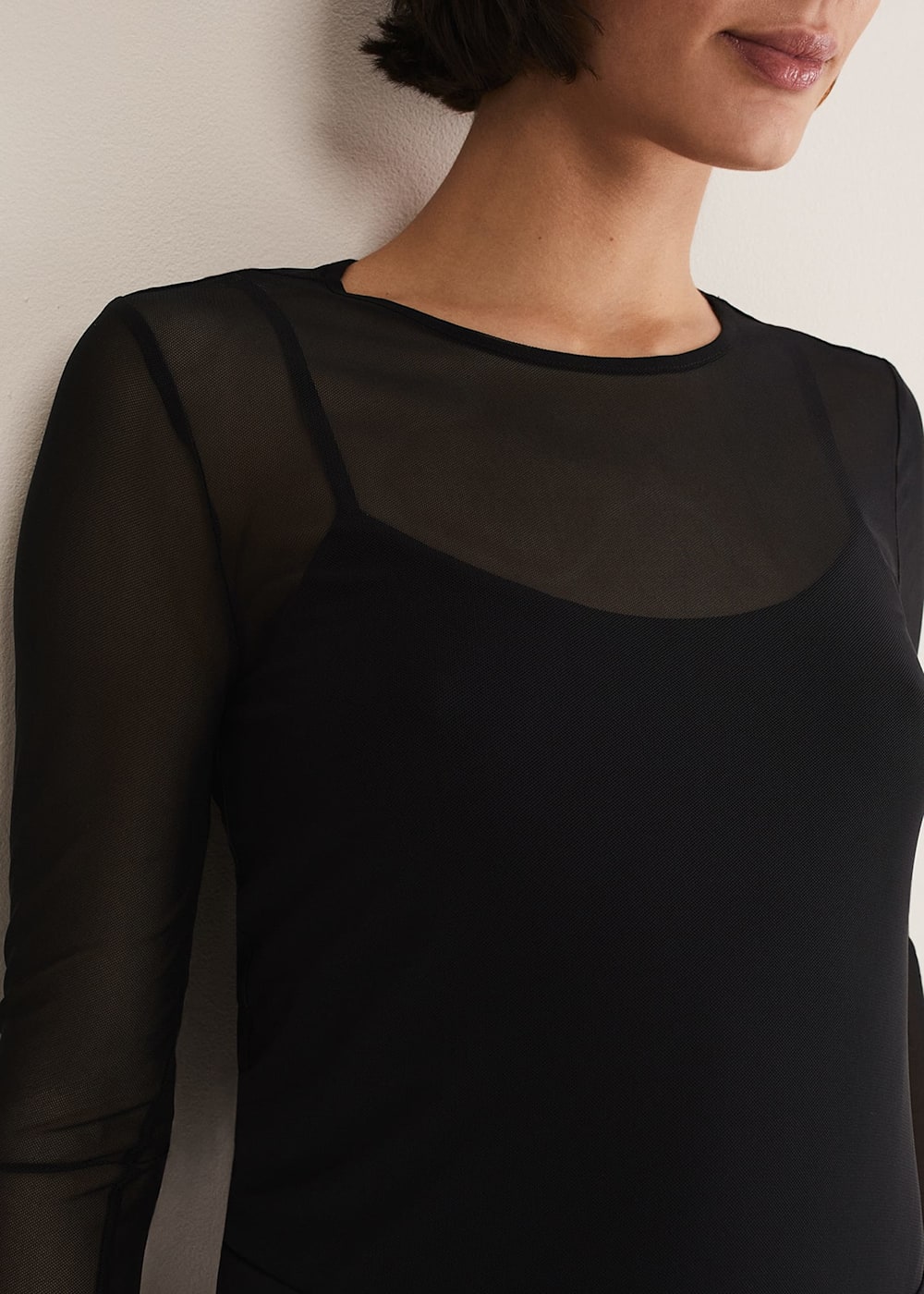 Black mesh tops uk discount