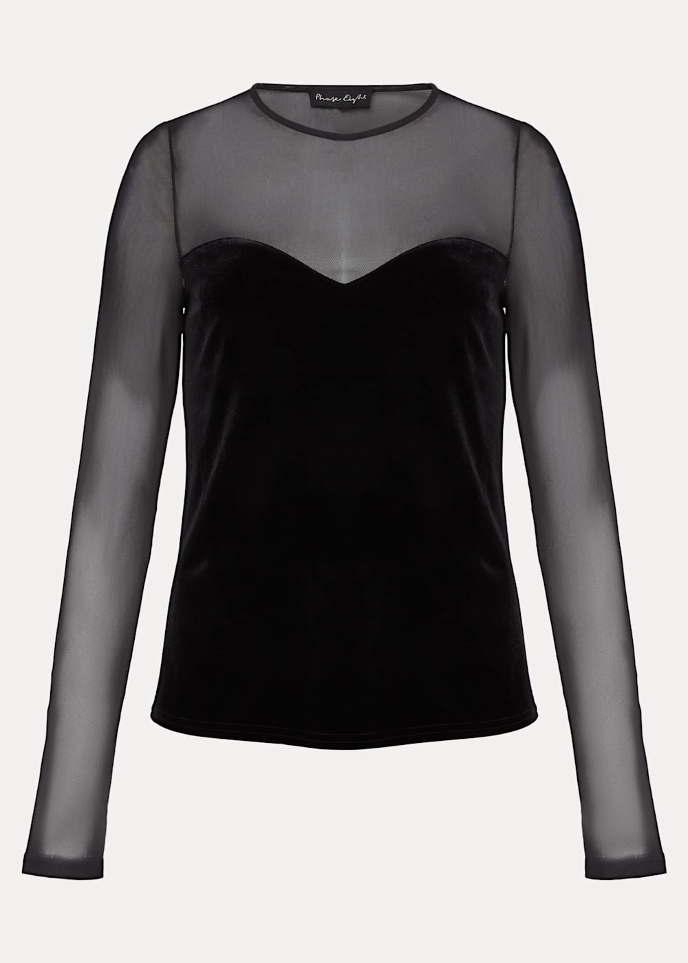 Elouise Velvet Mesh Top Phase Eight UK