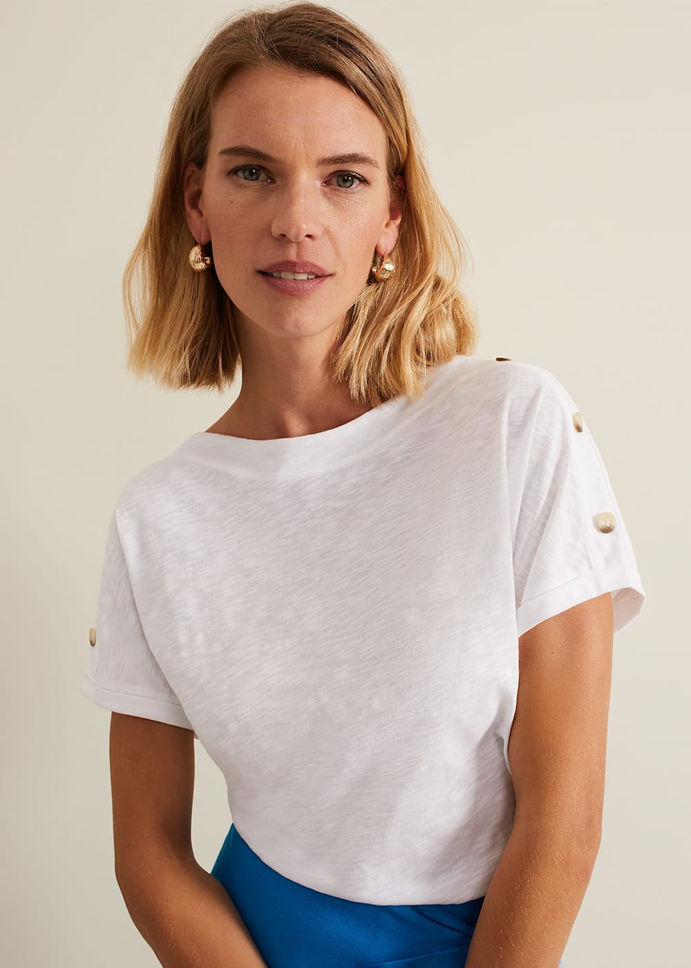 Phase Eight Suzie Button Detail Top