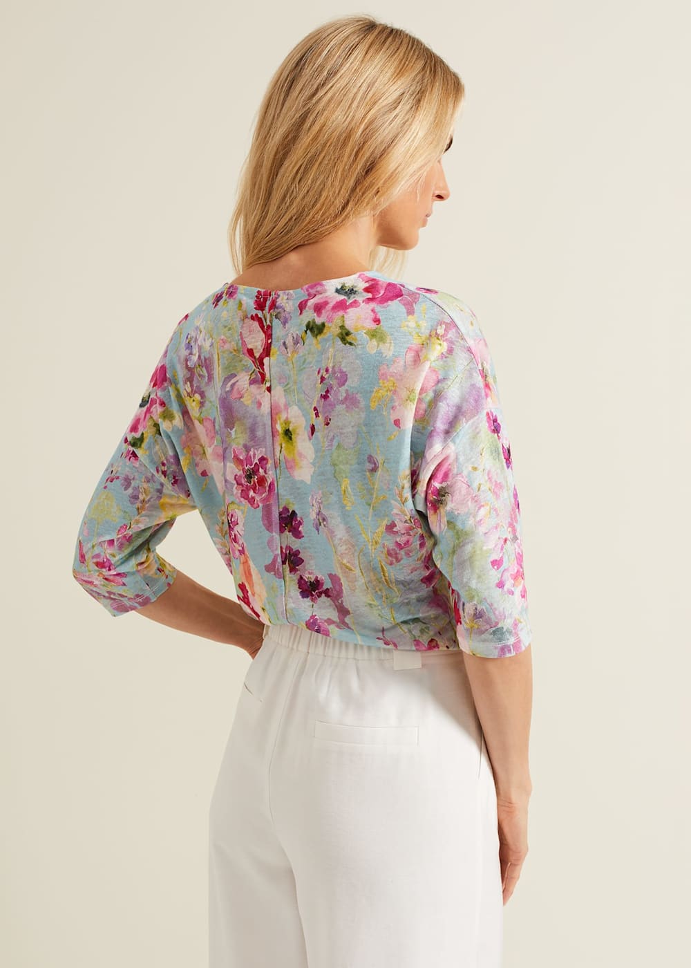 Phase Eight Flossie Floral Linen Top Phase Eight Flossie Floral Linen Top