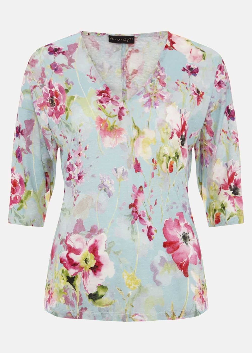 Phase Eight Flossie Floral Linen Top Phase Eight Flossie Floral Linen Top