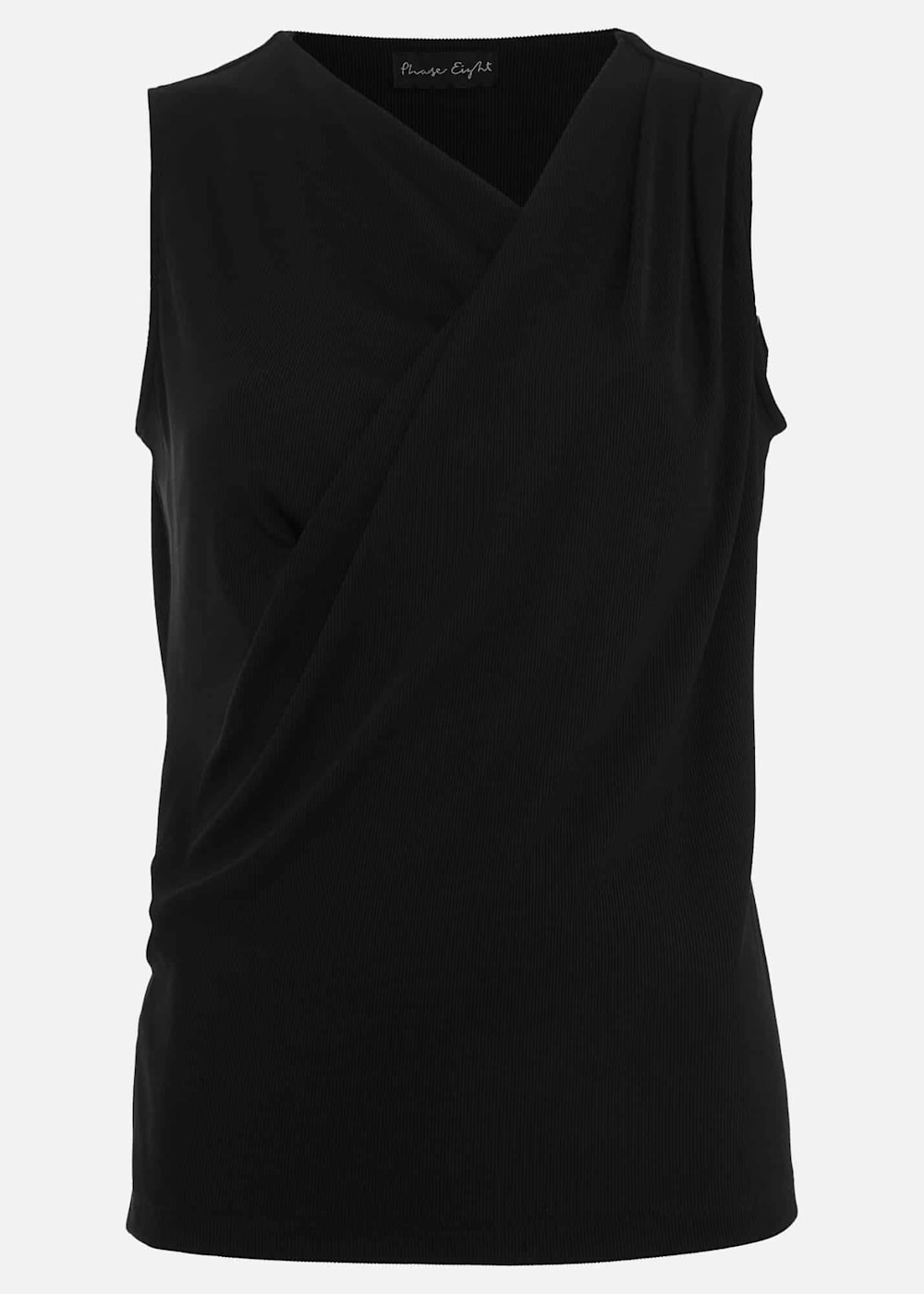 Phase Eight Sutton Sleeveless Drape Rib Top Ivory