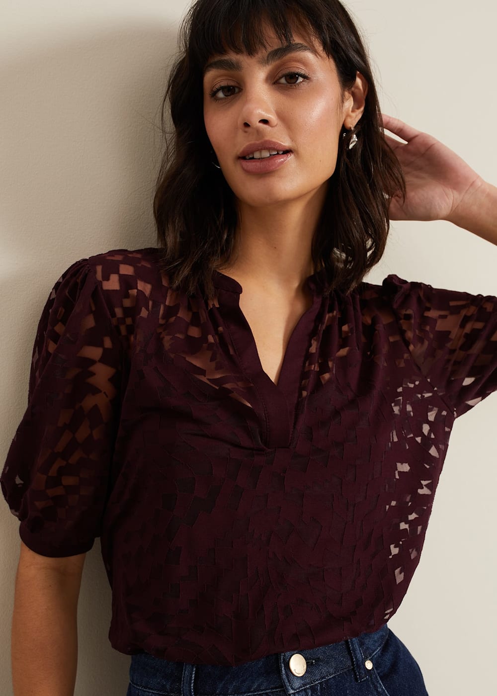 Phase Eight Cleo Burnout Top Phase Eight Cleo Burnout Top