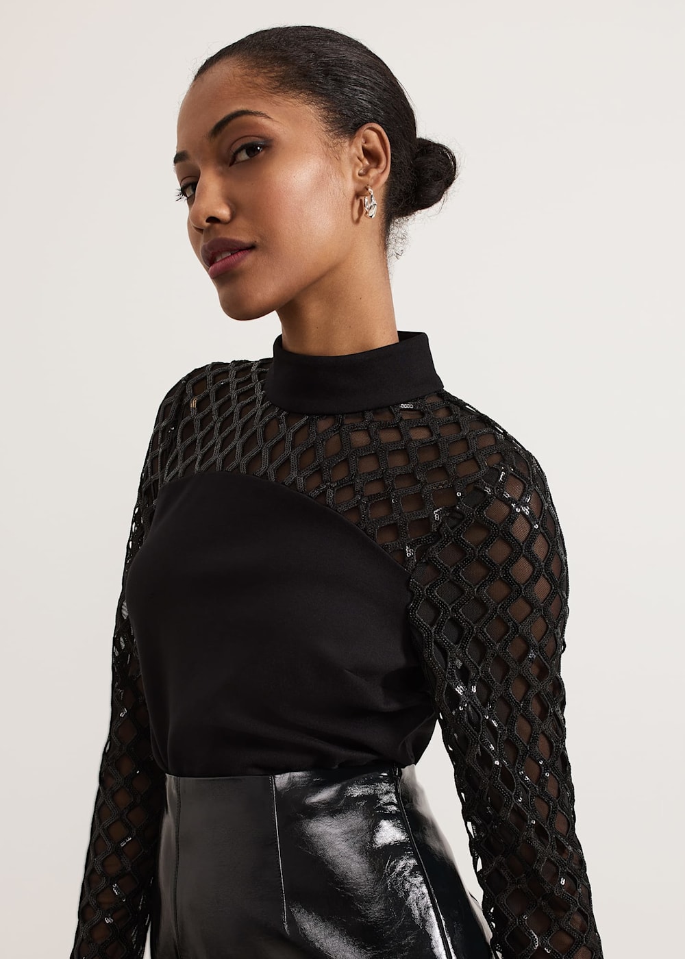 Sparkly mesh shirt deals