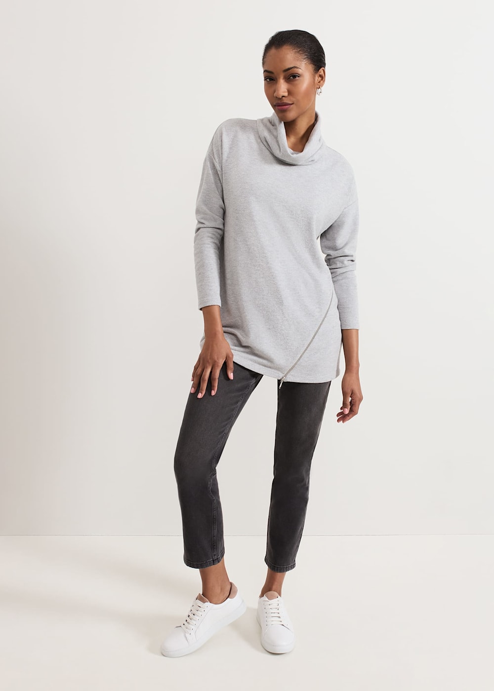 Phase Eight Klara Grey Snuggle Top Phase Eight Klara Grey Snuggle Top