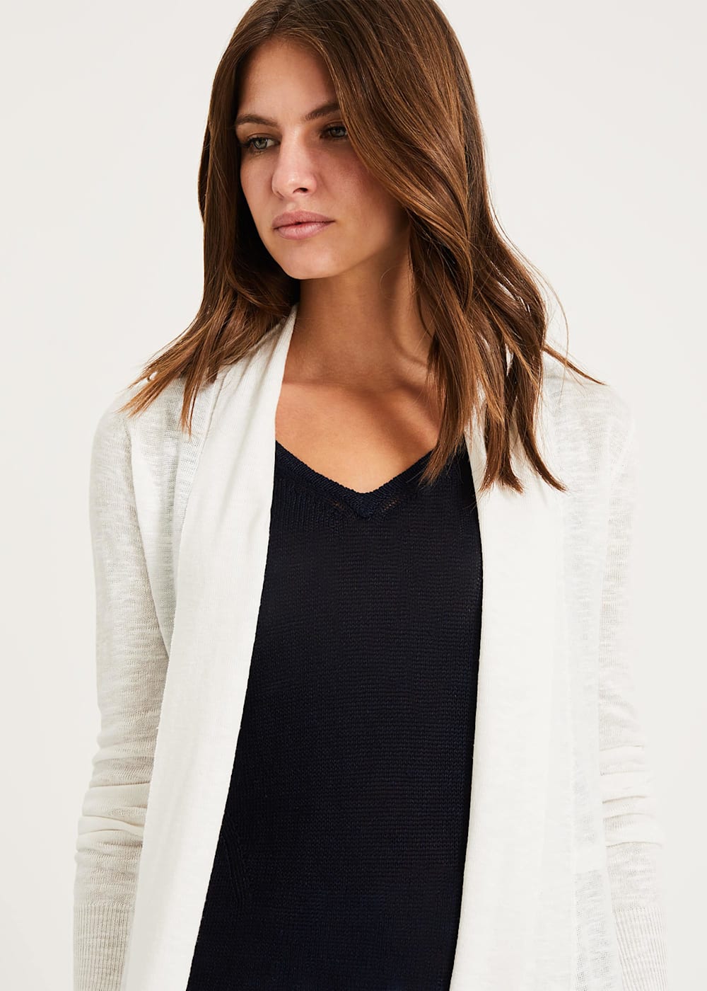Phase eight lili longline cardigan navy top