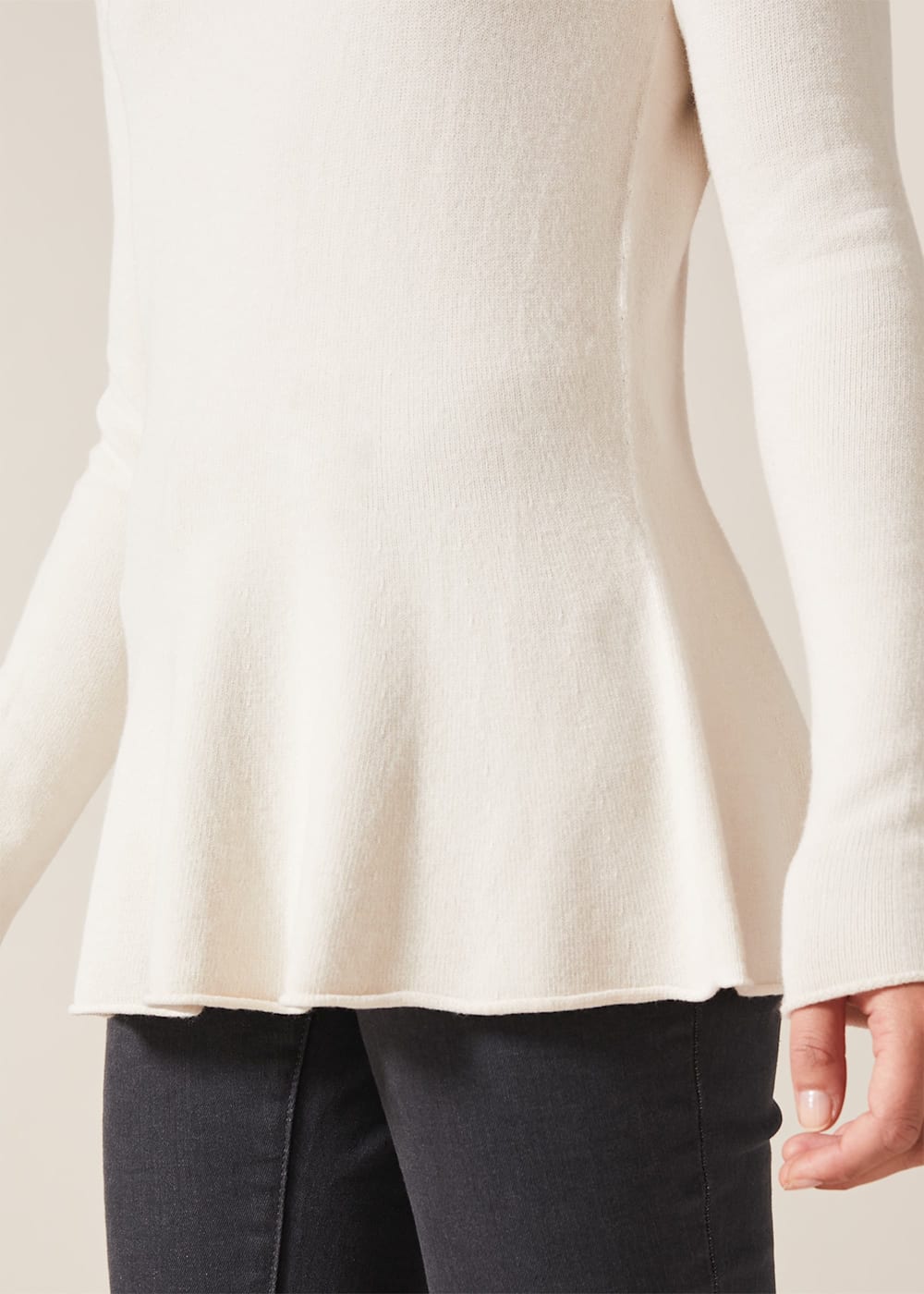Peplum knit top outlet