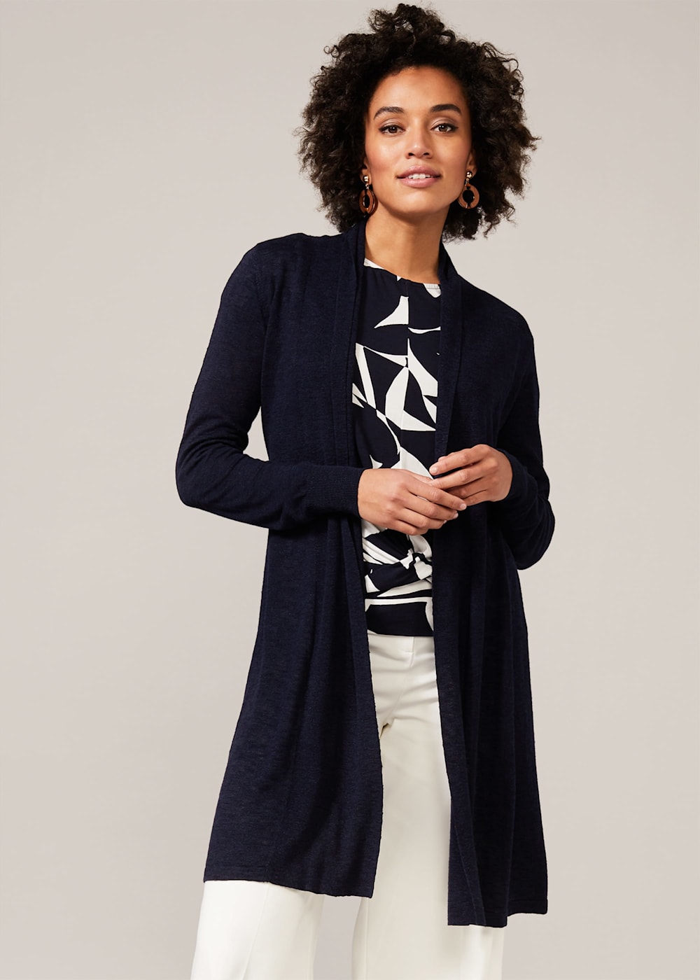 Lili Longline Linen Cardigan