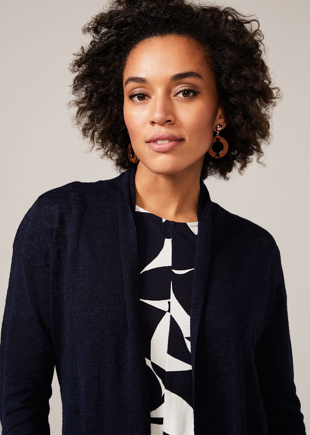 Lili Longline Linen Cardigan