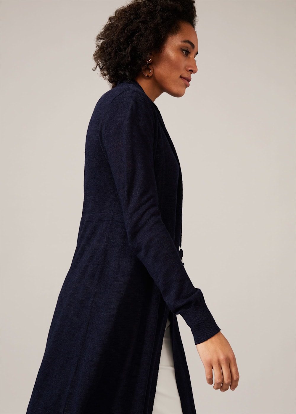 Lili Longline Linen Cardigan