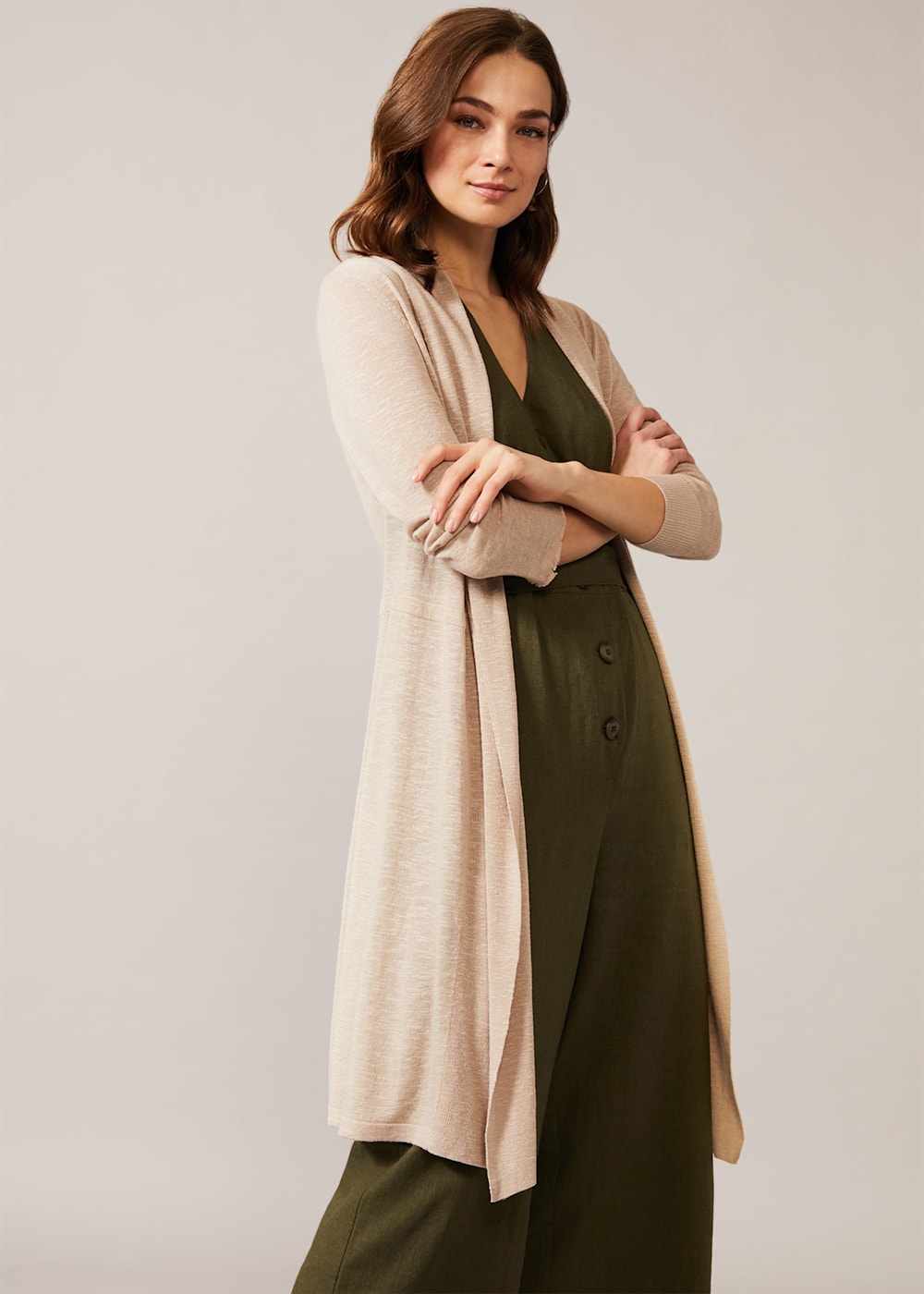 Lili Linen Longline Cardigan Phase Eight UK