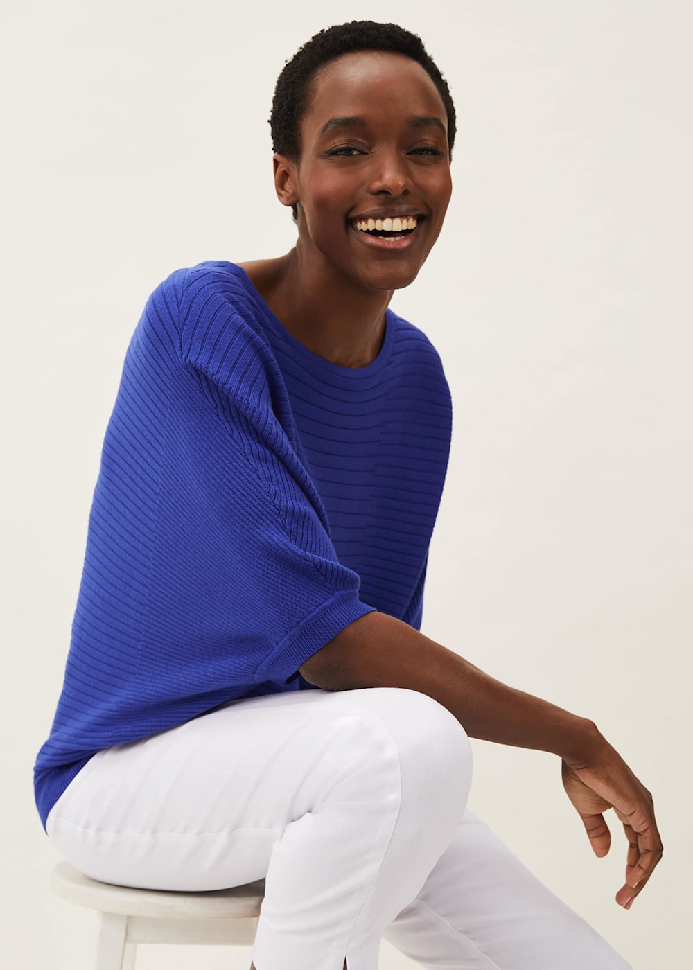 Ribbed batwing jumper outlet