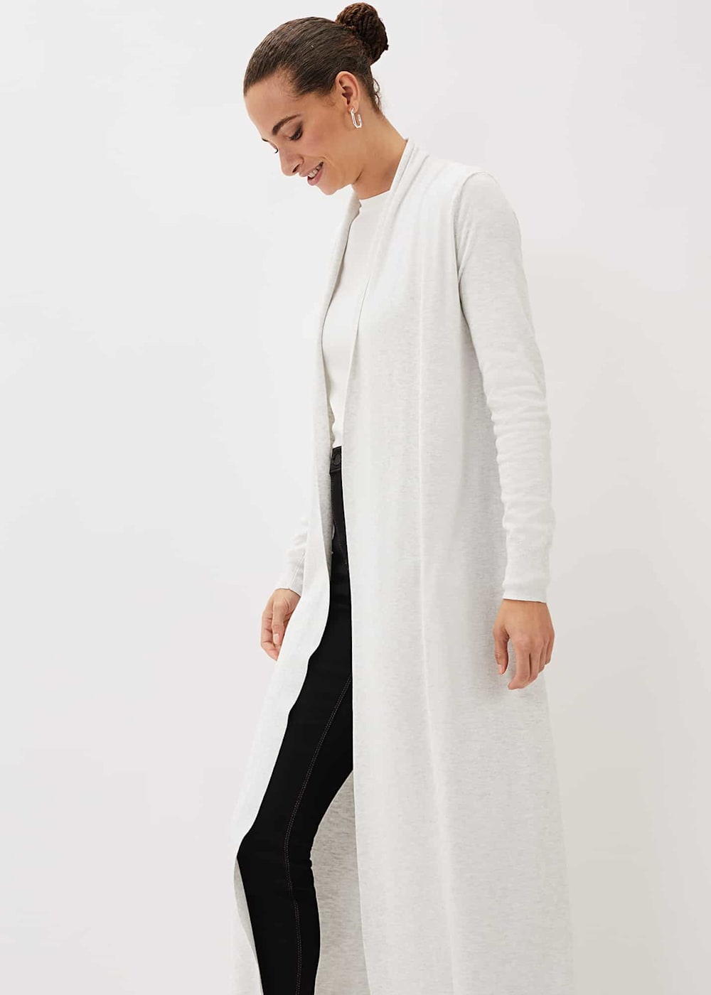 Fine knit maxi cardigan cheap