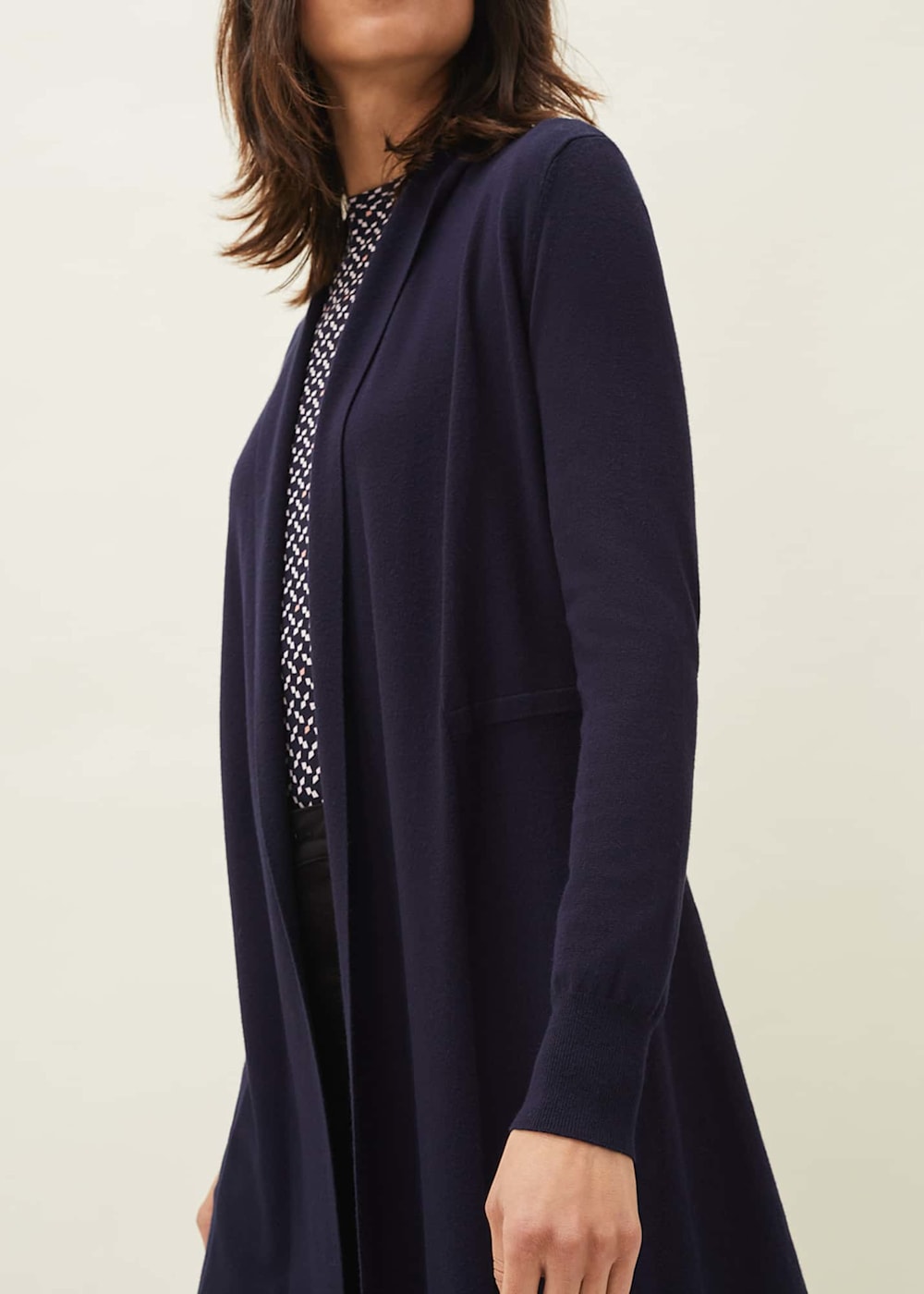 Phase eight lili longline cardigan navy store