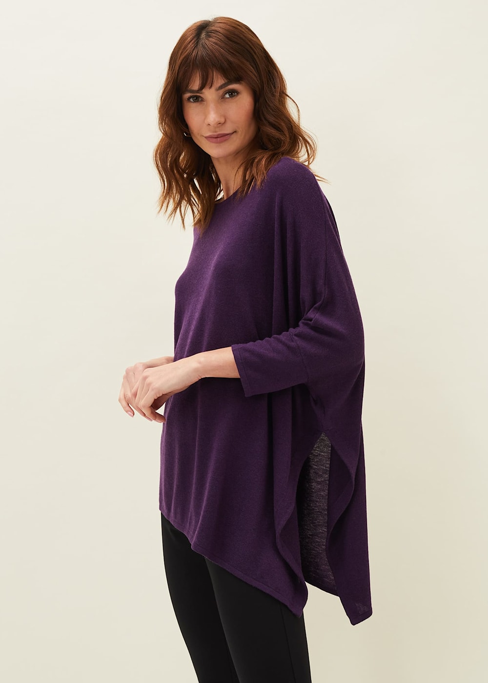 Melinda Asymmetric Hem Fine Knit Jumper Phase Eight UK
