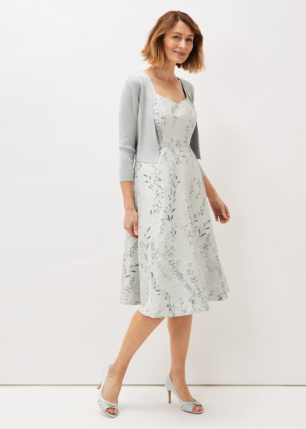 Phase eight salma knit jacket ivory top