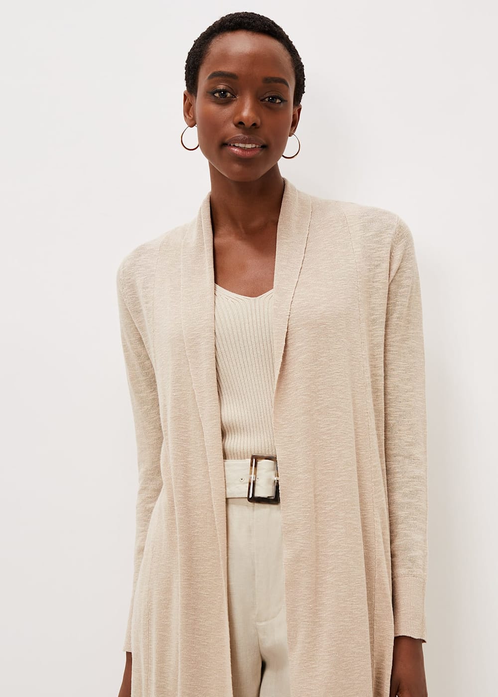 Winnie Linen Longline Cardigan Phase Eight ROW