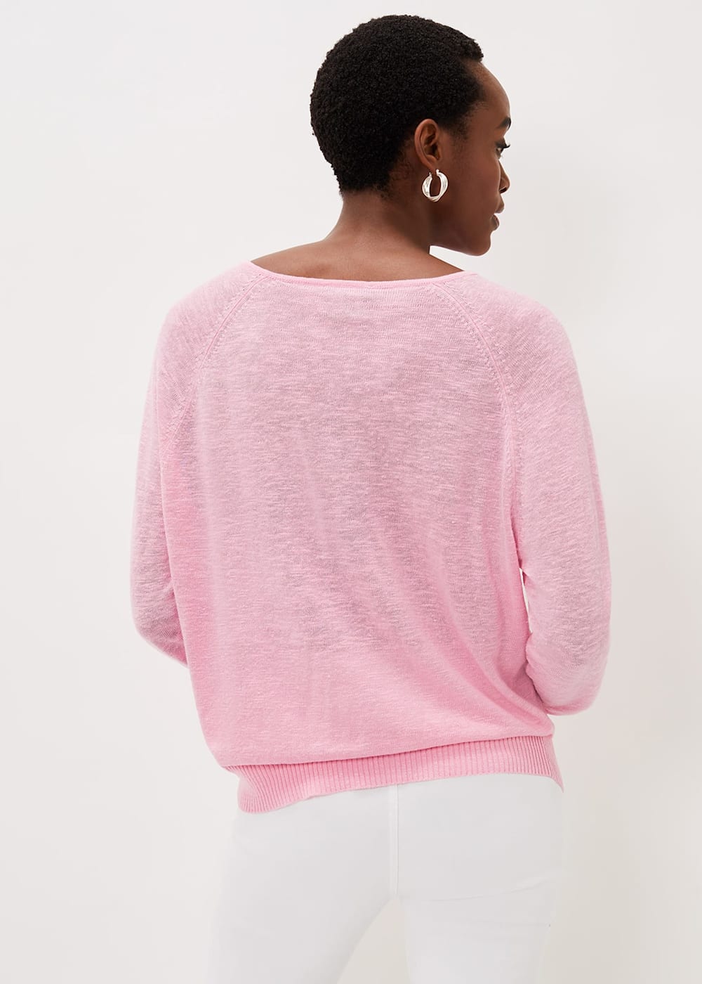 Senita Linen V-Neck Jumper | Phase Eight UK |