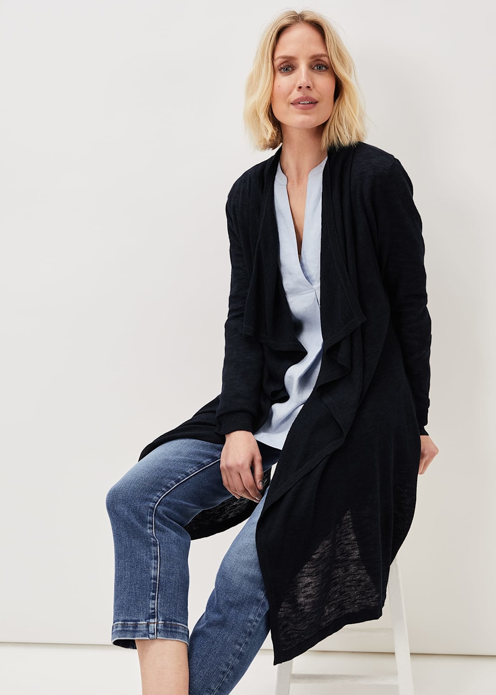 Sola Waterfall Linen Cardigan Phase Eight UK