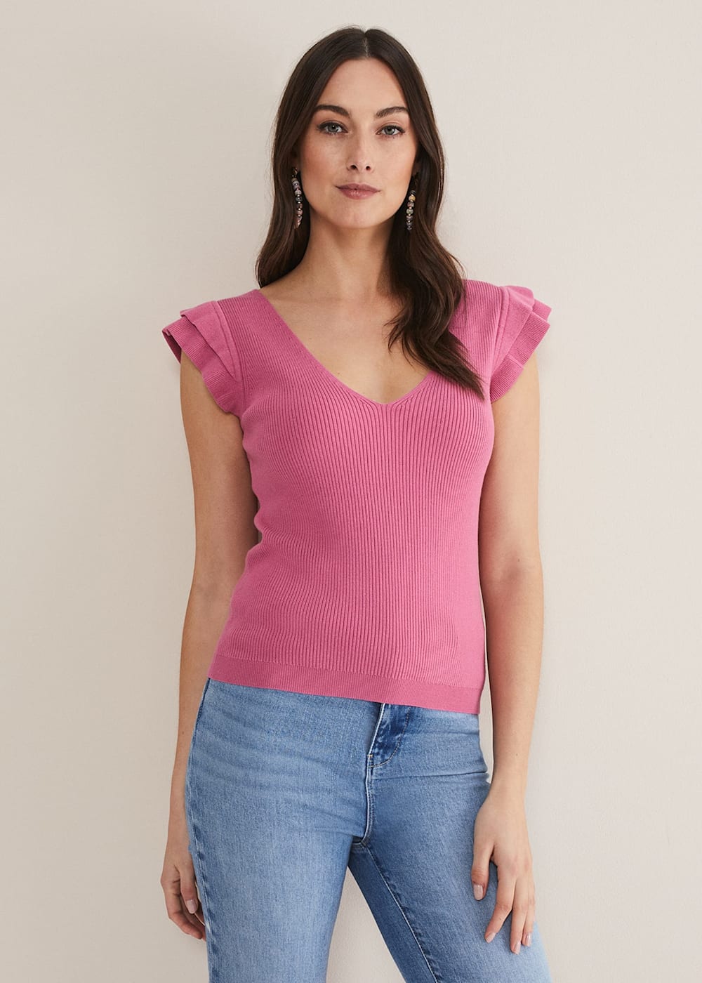 Frill sleeve vest top 2025