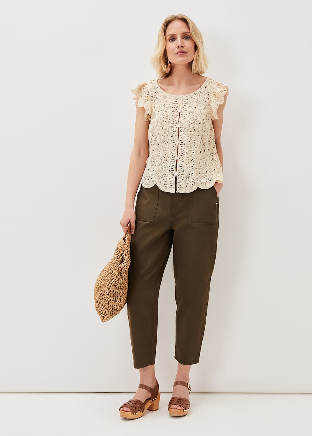 Paulie Crochet Pattern Knit Top | Phase Eight UK |