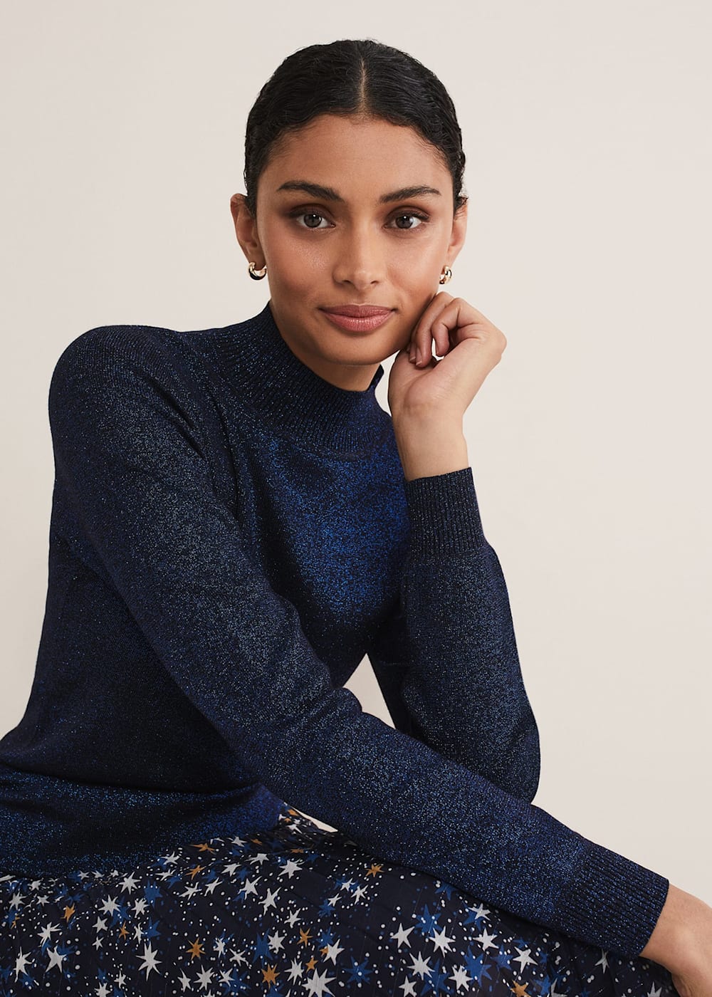 Gwyneth Lurex Knitted Jumper Phase Eight UK