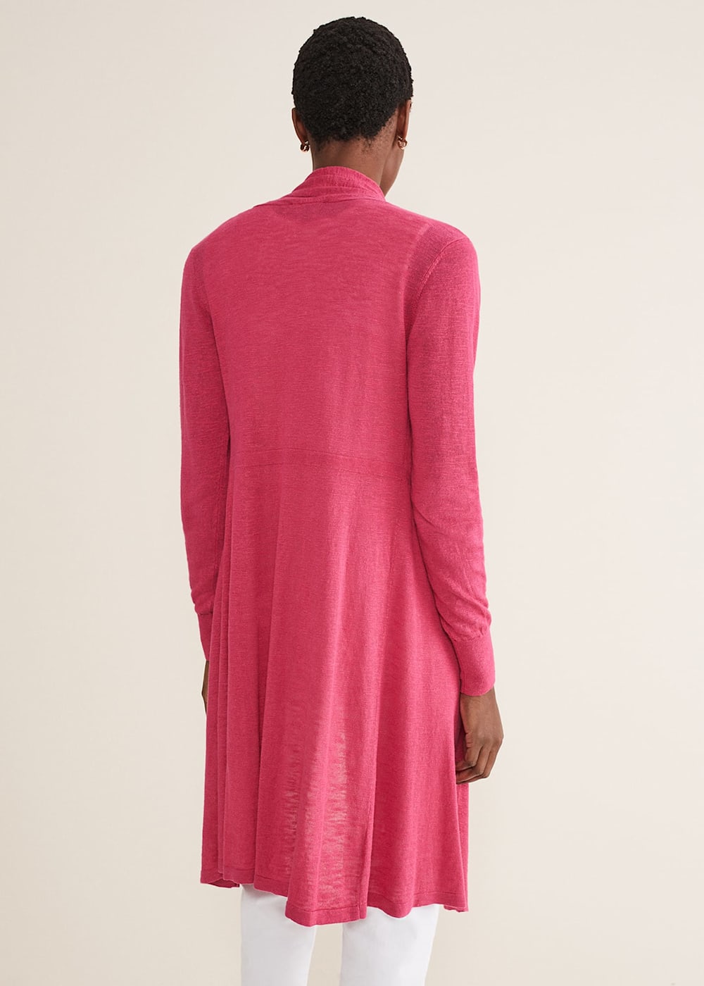 Pink long sleeve cardigan best sale