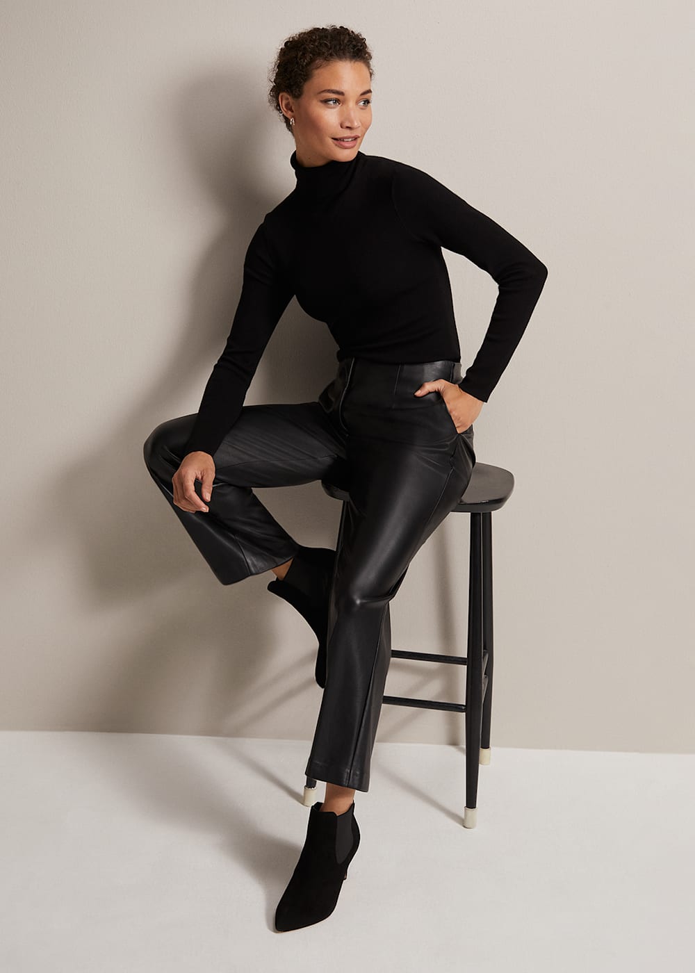 Gwyneth Black Roll Neck Jumper Gwyneth Black Roll Neck Jumper