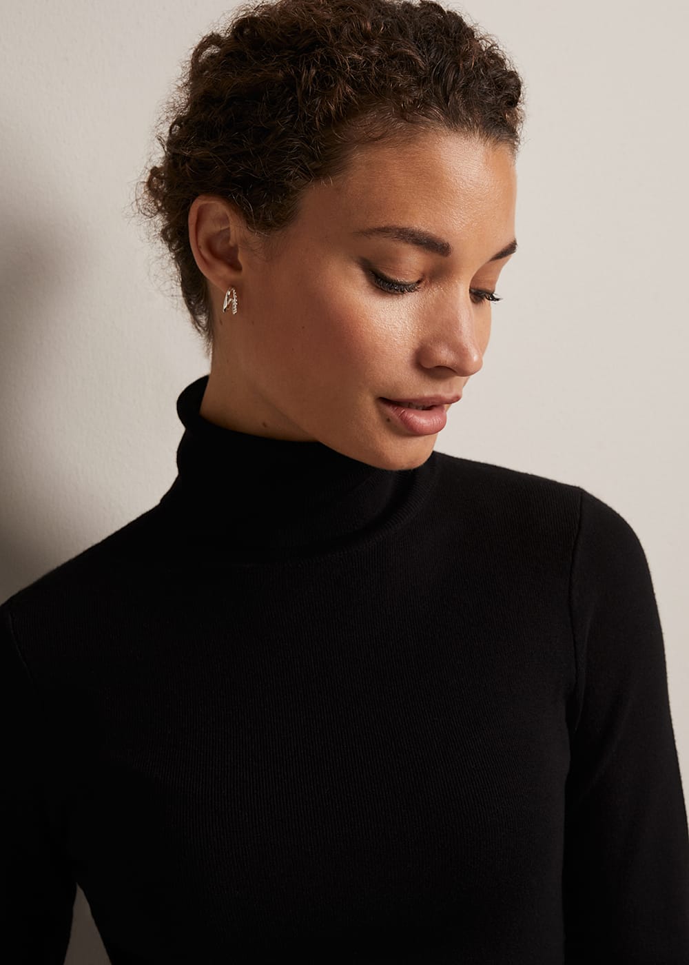 Gwyneth Black Roll Neck Jumper Phase Eight UK