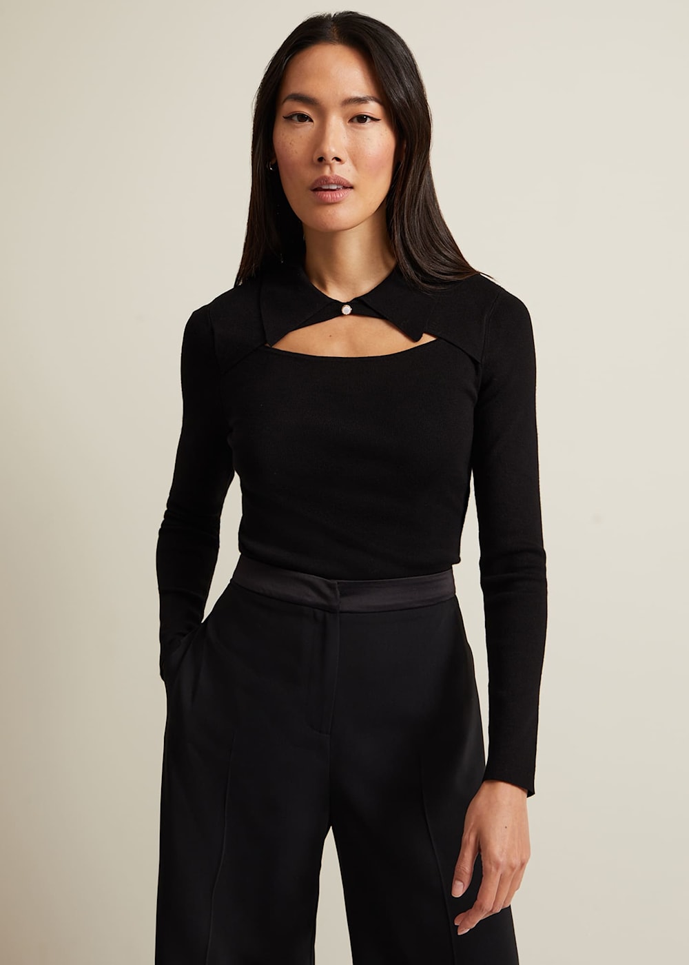 Cut out sleeve jumper outlet