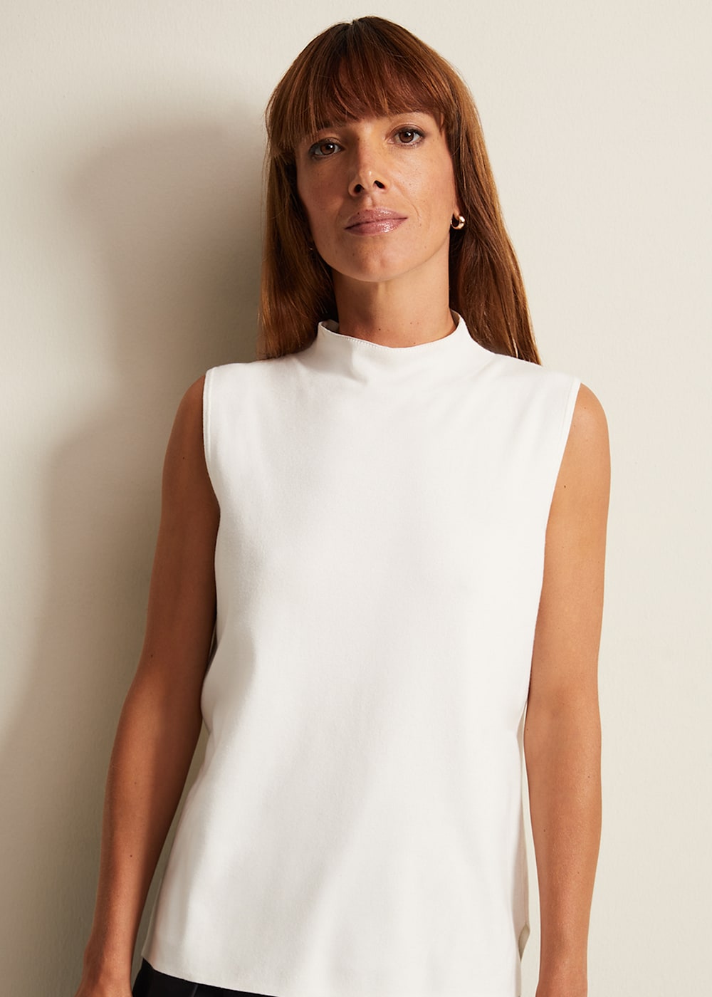Miley Sleeveless Funnel Neck Tank