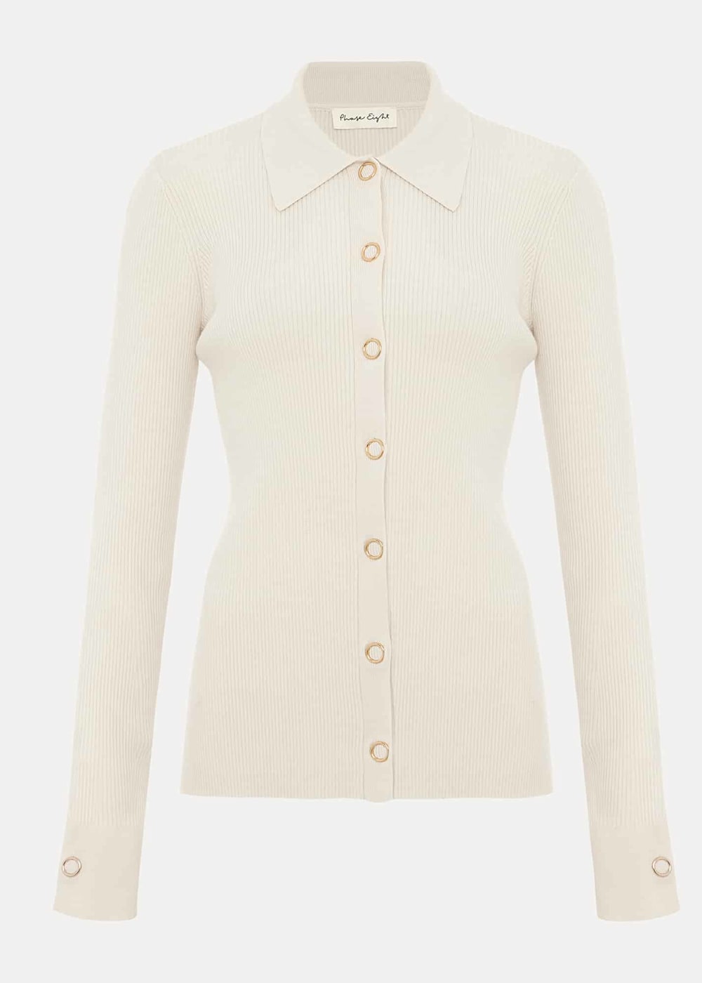 Irina Ribbed Button Detail Knit Top | Phase Eight UK |