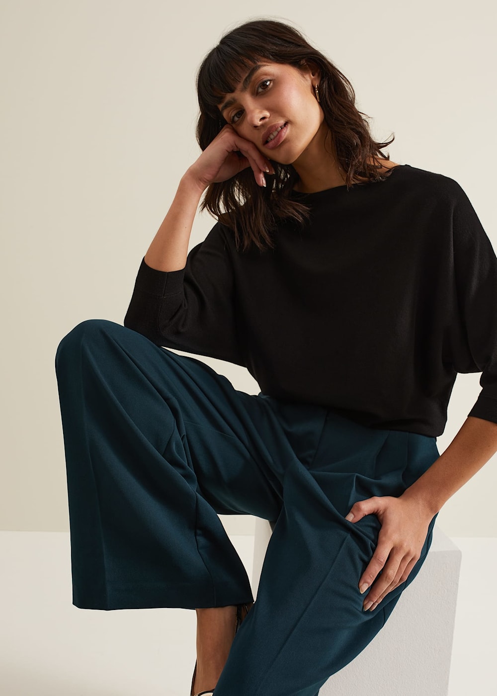 Phase Eight Cristine Knit Jumper Black