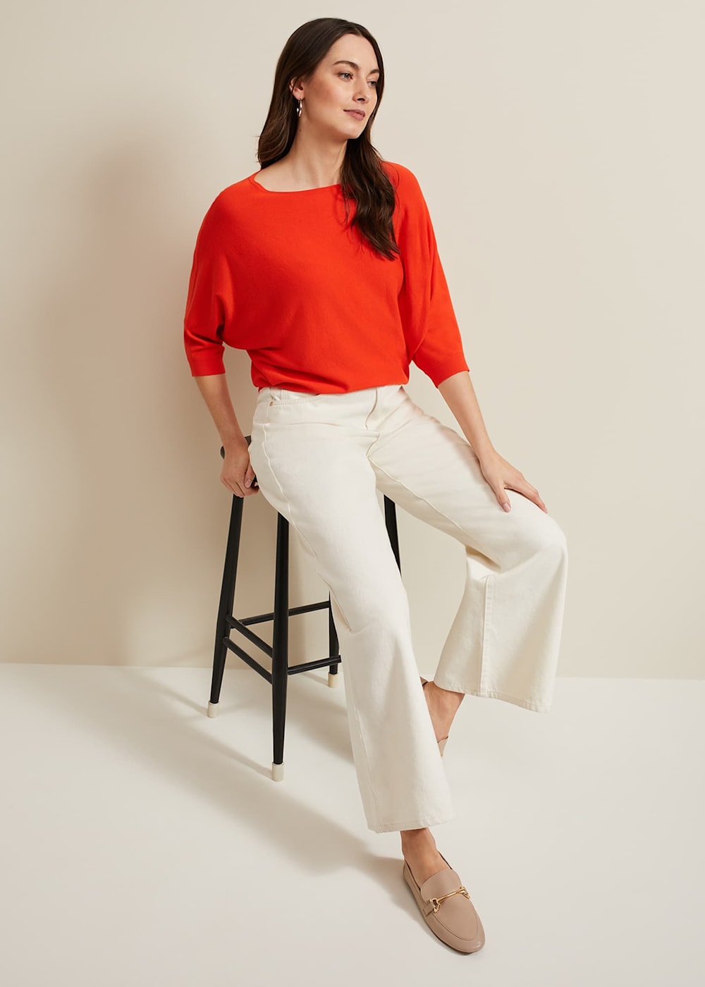 Women s Bright Red Batwing Jumper Phase Eight ROW