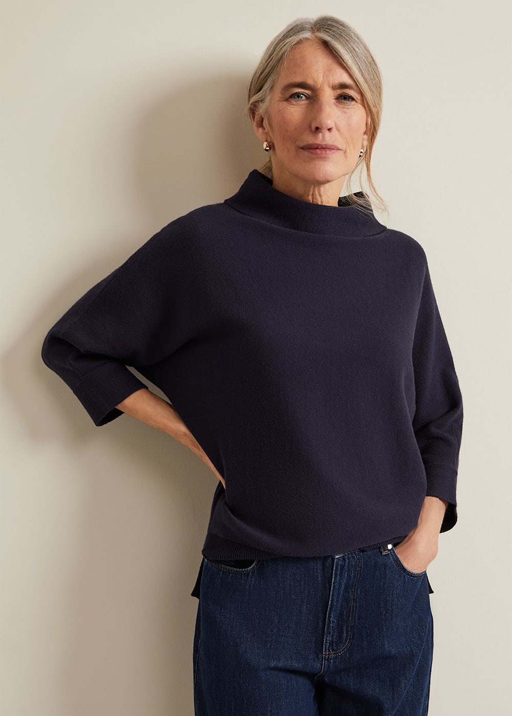 Phase eight navy jumper shop