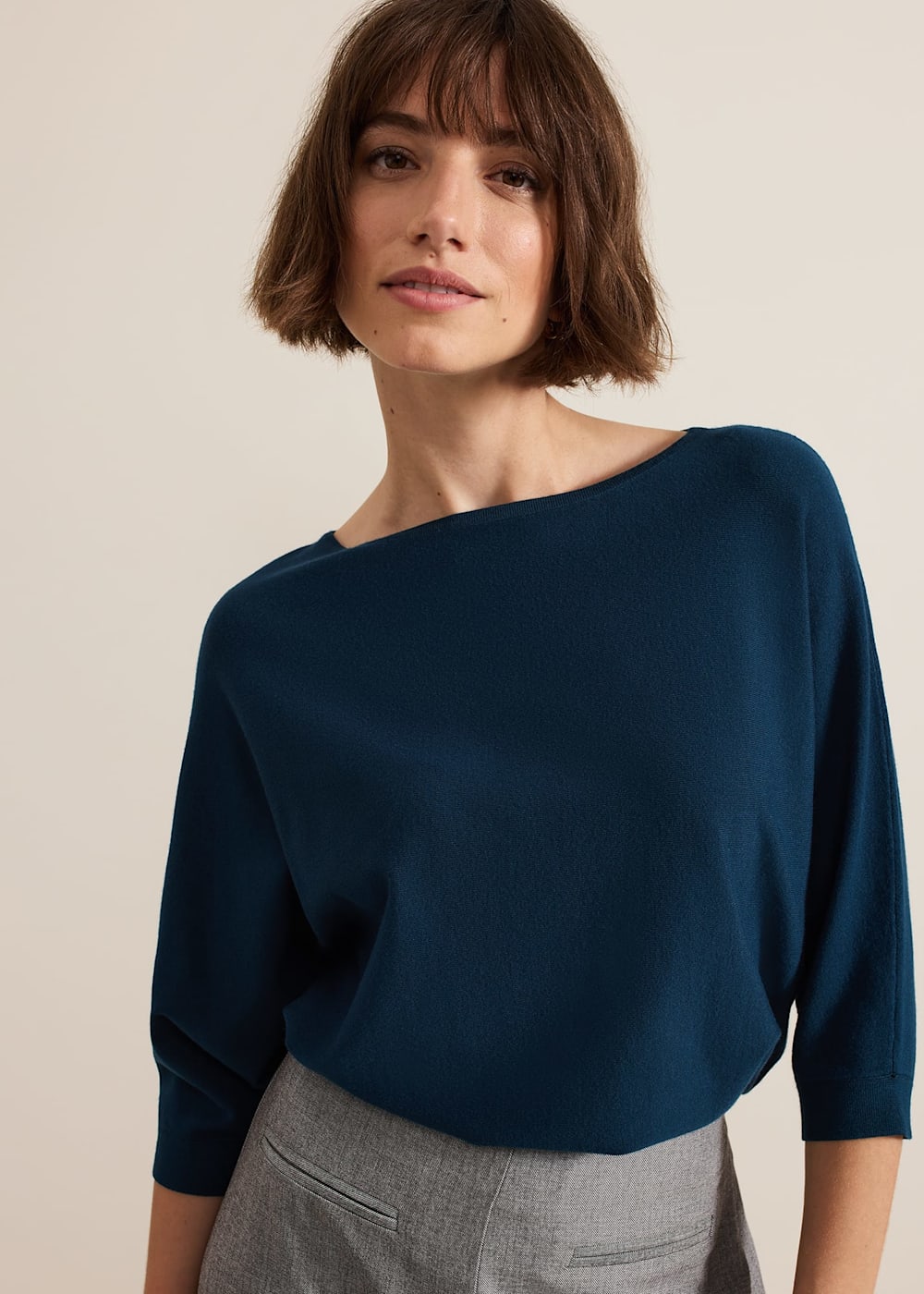 Petrol blue jumper womens online